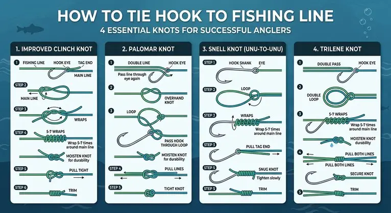 How to Tie Hook to Fishing Line